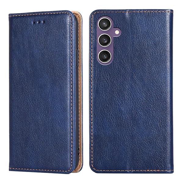 For Galaxy S24 FE ケース 手帳型 for ギャラクシーS24 FE SM-S721Q/SCG30 カバー 上品 高級PUレザー 横置きスタンド機能 カード収納 2枚 人気 マグネット搭載 耐衝撃 全面保護 シンプルカバー 便利 ハ