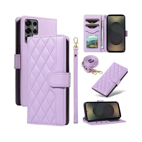 For Samsung Galaxy S25 Ultra ケース 手帳型 ギャラクシーS25 Ultra ケース ショルダー GalaxyS25Ultra ケース SC-52F/SCG32 ケース Galaxy S25ウルトラ カバー 肩掛け 人気