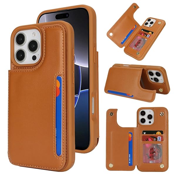 for iP16 Pro Max 背面翻盖型 アイフォン16ProMax ケース ICカード収納 アイフォン16ProMax カバー 財布背面 手帳ケース 収納付き 磁気クラスプ 小銭入れ 財布型 実用 横置き機能 防塵 for iP16 ProMa