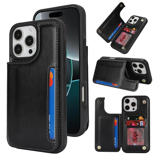 for iP16 Pro 背面翻盖型 アイフォン16pro ICカード収納 アイフォン16pro カバー 財布背面 手帳ケース 収納付き 磁気クラスプ 小銭入れ 財布型 実用 横置き機能 防塵 for iPhone 16 プロ ケース 背面収納 携帯