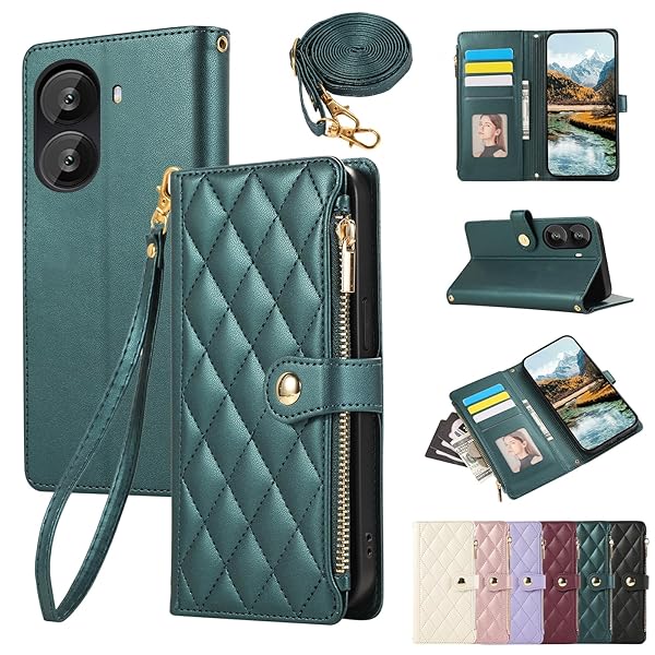 For Xiaomi Poco X7 Pro 5G ケース 手帳型 シャオミ ポコX7プロ ケース ショルダー ひし形柄 Poco X7 Pro カバー 人気 女性 ポコ X7 Pro ケース 肩掛け カード収納 ジップ付き財布 横置き機能 シンプル