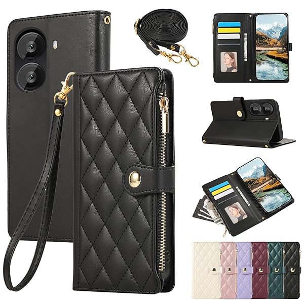 For Xiaomi Poco X7 Pro 5G ケース 手帳型 シャオミ ポコX7プロ ケース ショルダー ひし形柄 Poco X7 Pro カバー 人気 女性 ポコ X7 Pro スマホケース 肩掛け カード収納 ジップ付き財布 横置き機能 シ