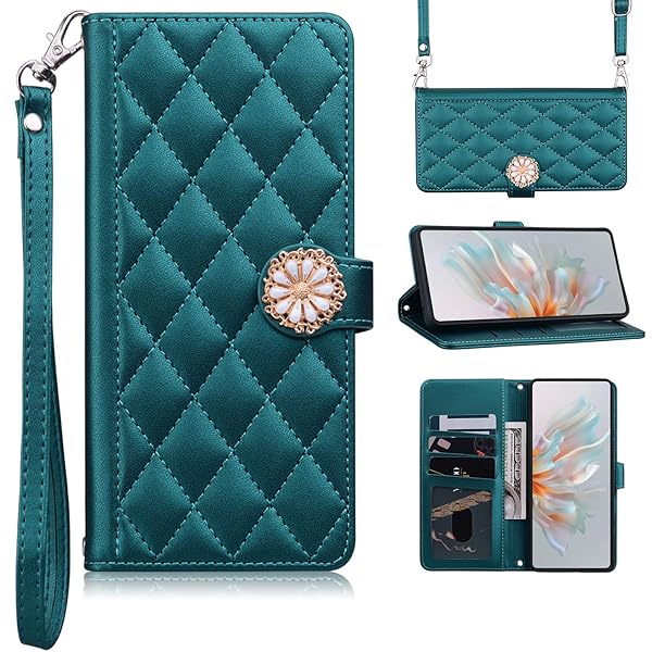 For FCNT らくらくフォン F53E ケース 手帳型 らくらくほん F-53E ケース らくらくホンF-53E 手帳型ケース 財布型 FCNT Rakuraku F-53Eカバー 肩掛け 斜めかけ ストラップ付き 女性 らくらくほん F-53