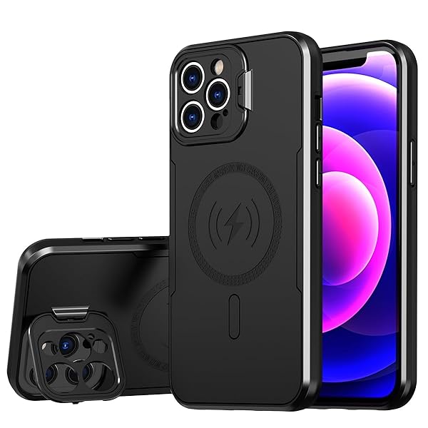 Rakuten - for iPhone 13 Pro ケース 米軍MIL規格の保護 耐衝撃 隠れスタンド いphone13Pro ケース MagSafe対応 アイフォン13Pro カバー 6.1インチ CFYJ-13Pro-hei