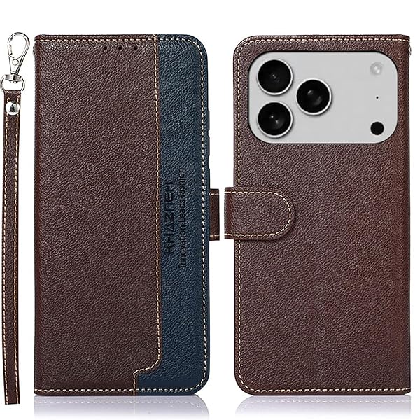 For iPhone 17 Pro Max ケース 手帳型 for アイフォン 17 プロ マックス カバー 財布型 ストラップ付き [RFIDブロッキング] 高級PUレザー マグネット開閉式 カード収納 横置きスタンド機能 耐衝撃 人気 便利 おし