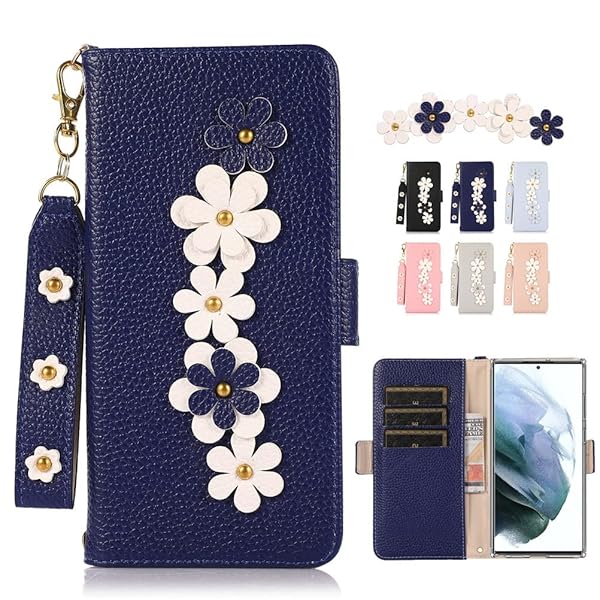 Galaxy S22 Ultra 5G ケース 手帳型 ストラップ付き au SCG14 docomo SC-52C Galaxy S22Ultra 5G スマホケース 携帯カバー ギャラクシー S22Ultra 5G 手帳型ケース かわいい 可愛