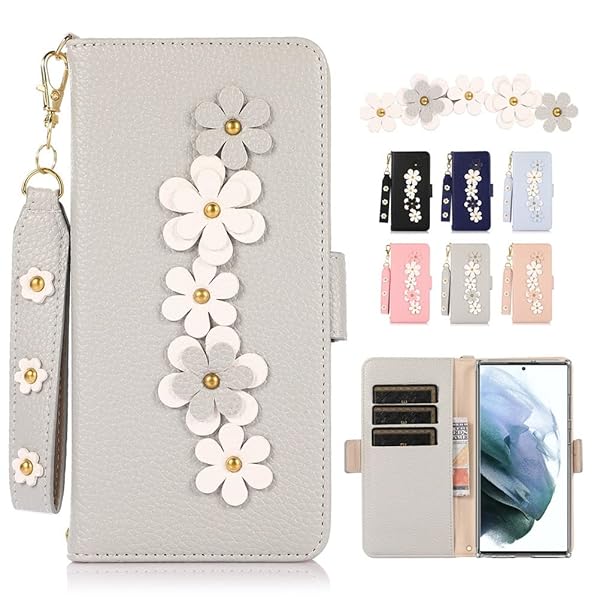 Galaxy S22 Ultra 5G ケース 手帳型 ストラップ付き au SCG14 docomo SC-52C Galaxy S22Ultra 5G スマホケース 携帯カバー ギャラクシー S22Ultra 5G 手帳型ケース かわいい 可愛