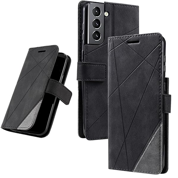 UnivoColors Galaxy S21 Plus 5G（SC-02B/SCG10）手帳型ケース サイドマグネットレザーケース カード収納 スタンド機能 TPU ストラップホールあり QI充電対応 ソフトシリコン マホケース 防指紋 レンズ保護