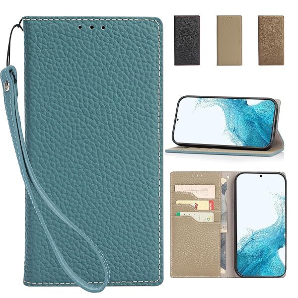 CLICSUN Galaxy S22 対応ケース SC-51C SCG13 手帳型 高級牛本革 ぎゃらくしー S22ケース 手帳型 Galaxy S22 5G 対応カバー ギャラクシー S22 手帳 本革 レザー カバー 全面保護 衝撃吸収 スタンド