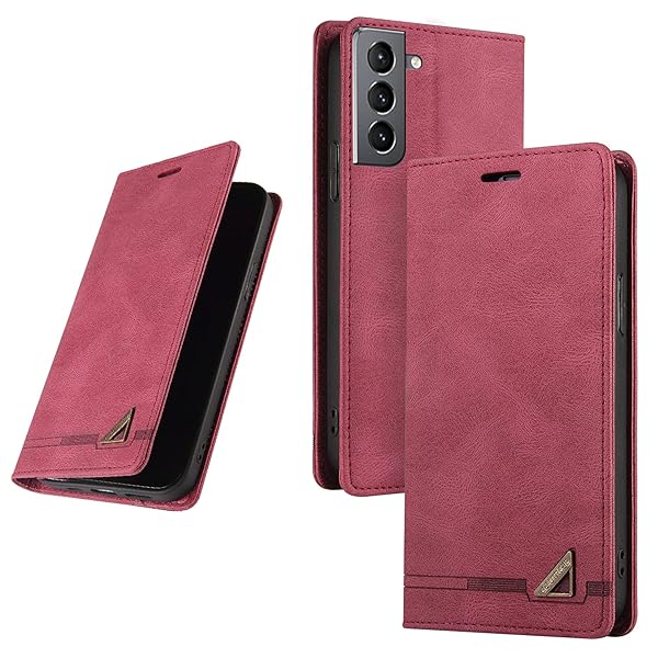 UnivoColors Galaxy S21 Plus 5G（SC-02B/SCG10） 手帳型ケース 高級合皮 スタンド機能 カード収納 マグネット式 TPUソフトカバー 全面保護 カメラ保護 衝撃吸収 RFIDブロッキング おしゃれ カバー(ワイ