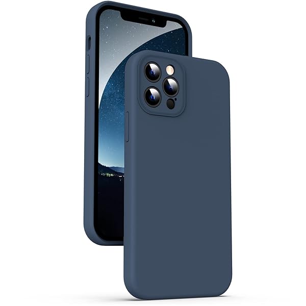 iPhone 12 Pro ケース 対応液体シリコン [耐衝撃] [柔軟TPU液体シリコン] [ソフトタッチ] [レンズの全面保護] [指紋防止] [落下防止] [滑り防止] 軽量 4層保護 アイフォン 12 Pro スマホカバー 6.1インチ（ダー