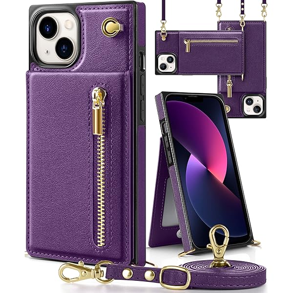 iPhone 13 Mini 用 ケース 手帳型 ショルダー いPhone13 Mini カバー 背面カード収納 小銭入れ 財布型 アイフォン13 ミニ 携帯ケース 肩掛け ストラップ付き 長さ調整可能 人気 スマホケース PUレザー スタンド機能