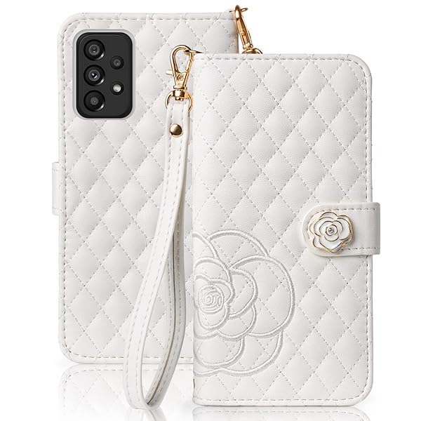 Galaxy A53 5G ケース 手帳型 SC-53C/SCG15 手帳型ケース 薔薇刺繍 おしゃれ ギャラクシーA53 スマホケース 女性向け 上品 高級レザー 軽量 可愛い 手触り 耐衝撃 防水 カード収納 財布型 横置きスタンド機能 全面保護