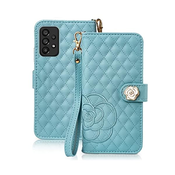 Galaxy A53 5G ケース 手帳型 SC-53C/SCG15 手帳型ケース 薔薇刺繍 おしゃれ ギャラクシーA53 スマホケース 女性向け 上品 高級レザー 軽量 可愛い 手触り 耐衝撃 防水 カード収納 財布型 横置きスタンド機能 全面保護