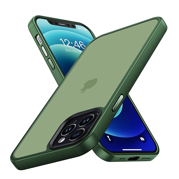 iPhone 12 Pro Max 用 ケース 耐衝撃 滑り止め 指紋防止 米軍MIL規格 マット仕上げ ストラップホール付き SGS認証 黄変防止 耐久性 カバー ワイヤレス充電対応 アイフォン いphone 12 Pro Max 用 6.7 イン