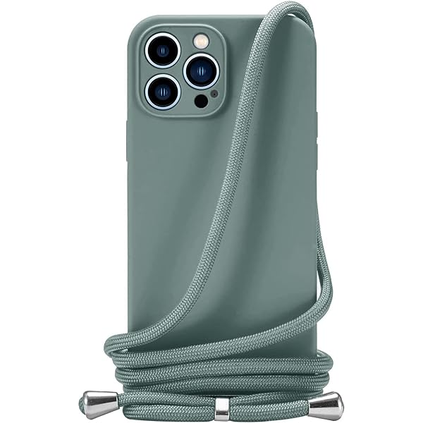 iPhone 15 Pro 用 ケース iPhone 15 Proカバー ネック ショルダー ストラップ付き スマホ シリコン カバー 紐付き 斜めがけ 織りストラップ付き 調節可能なショルダー クロスボディ ネックレス 保護