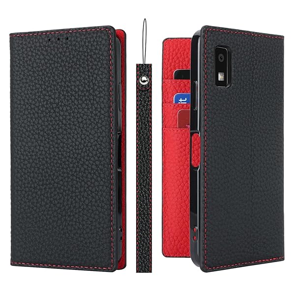 AQUOS wish3 ケース アクオスwish3 ケース SH-53D ケース 手帳型 本革 ストラップ A302SH au A303SH 耐衝撃 docomo シャープ Sharp ウイッシュ3 カバー SoftBank カード収納 スタンド機能
