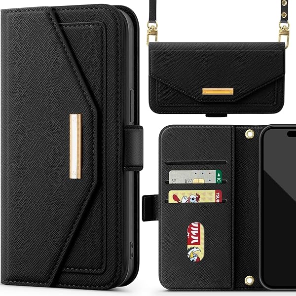 iPhone 16 用 ケース 手帳型 ショルダー スマホケース いphone16 携帯ケース 肩掛け 斜めがけ アイフォン16 カバー 財布型 あいふおん16 カード収納 小銭入れ ミラー付き 女性 鏡付き おしゃれ PUレザー 横置ステント機能