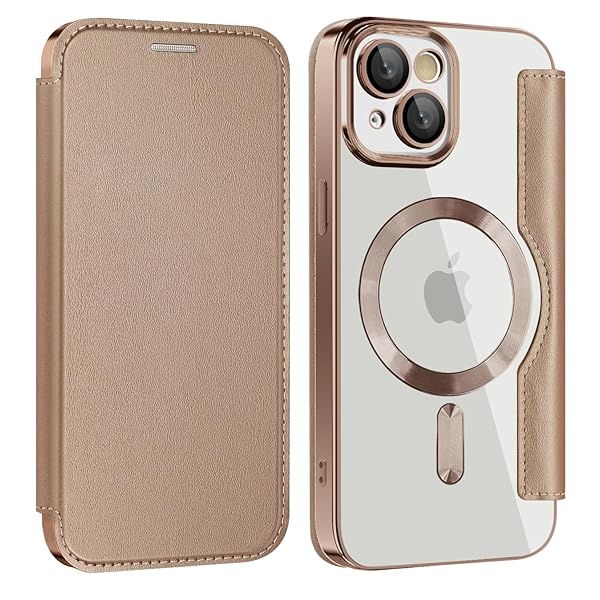 iPhone 15 ケース 手帳型 magsafe対応 6.1インチ 背面 透明 クリア 財布型 アイフォン 15 ケース マグセーフ 手帳 ワイヤレス充電対応 カード入れ PU革 レザー スマホケース 軽量 薄型 防塵 耐衝撃 全面保護 スマホカバ