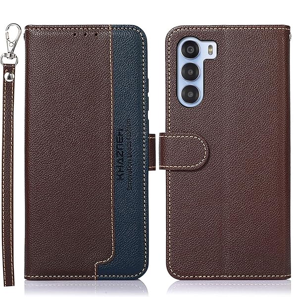 Nubia S 5G ケース 手帳型 Nubia S 5G A403ZT カバー 財布型 ストラップ付き [RFIDブロッキング] 高級PUレザー マグネット開閉式 カード収納 横置きスタンド機能 耐衝撃 人気 便利 おしゃれ ブラウン