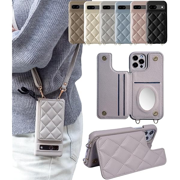 グーグルピクセル8a ケース ショルダー キルティング カード 収納 手帳型 ストラップ 付き ミラー 鏡付き マグネットホック pixel 8a かわいい ピ...