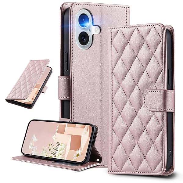 UnivoColors Galaxy A25 5G(SC-53F/SCG33) キルティングレザー調 手帳型ケース エレガント 高質PU マグネット開閉式 カード収納機能 スタンド機能 液晶全面保護 レンズ保護 ストラップ付属(ゴールドピンク)