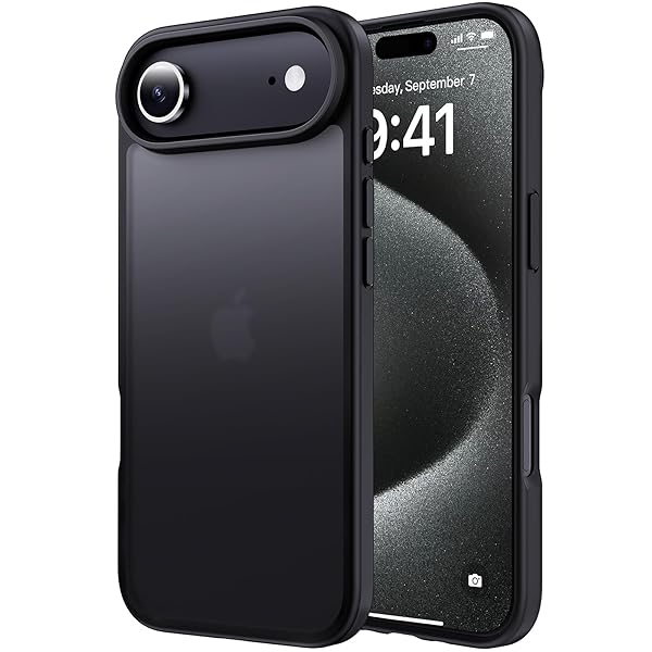 いphone17air ケース マット半透明 米軍MIL規格 耐衝撃 耐久性 ワイヤレス充電 黄ばみなし 指紋防止 軽量 スマホケース iPhone17air ケース カバー ブラック