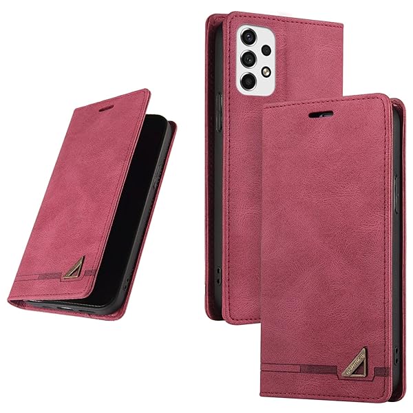 UnivoColors Galaxy A53 5G （SCG15） 手帳型ケース 高級合皮 スタンド機能 カード収納 マグネット式 TPUソフトカバー 全面保護 カメラ保護 衝撃吸収 RFIDブロッキング おしゃれ カバー(ワイン色)