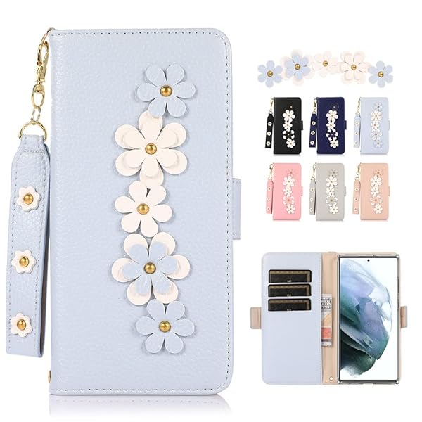 Galaxy S22 Ultra 5G ケース 手帳型 ストラップ付き au SCG14 docomo SC-52C Galaxy S22Ultra 5G スマホケース 携帯カバー ギャラクシー S22Ultra 5G 手帳型ケース かわいい 可愛