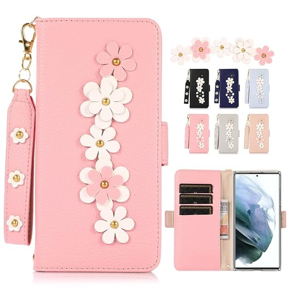 Galaxy S22 Ultra 5G ケース 手帳型 ストラップ付き au SCG14 docomo SC-52C Galaxy S22Ultra 5G スマホケース 携帯カバー ギャラクシー S22Ultra 5G 手帳型ケース かわいい 可愛