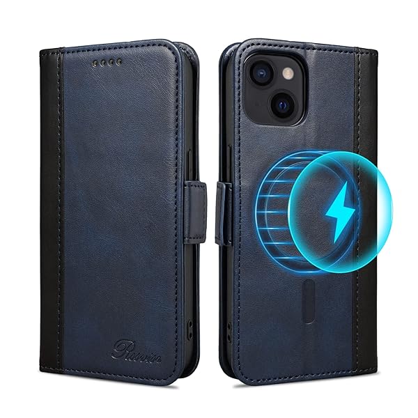 iPhone 14 ケース 手帳型 MagSafe対応 iPhone14 手帳型ケース アイフォン 14 ケース カード収納 スタンド機能 全面保護 衝撃吸収 スマホケース MagSafeワイヤレス充電対応 サイドマグネット付き 6.1 inch