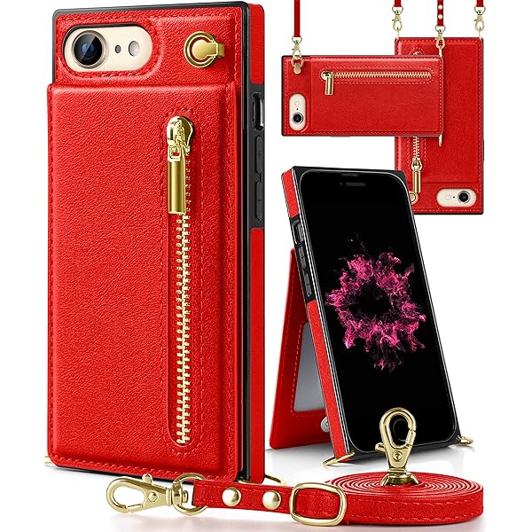 iPhone 6/6S/7/8 iPhone SE ケース手帳型 iphone SE 2020/ SE 2022スマホ ケース 財布型 iPhone 6/6S/7/8 iPhone SE 2020/2022適用 携帯ケース 肩掛け 首かけ 斜めがけ