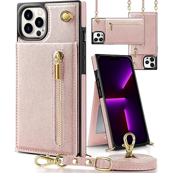 iphone 13 Pro ケース手帳型 iphone 13 Proスマホ ケース 財布型 iPhone 13 Pro適用 携帯ケース 肩掛け 首かけ 斜めがけ ショルダー アイフォン13 Pro ケース手帳型 背面 カード収納 ストラップ付き 上下