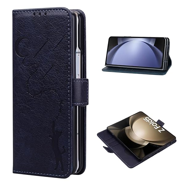 Galaxy z fold5 ケース ギャラクシーz fold5 ケース 手帳型 galaxy イヤホン z fold5 ケース SC-55D SCG22 用 カバー スタンド機能 マグネット カード収納 耐衝撃 全面保護 sペン galaxy zf