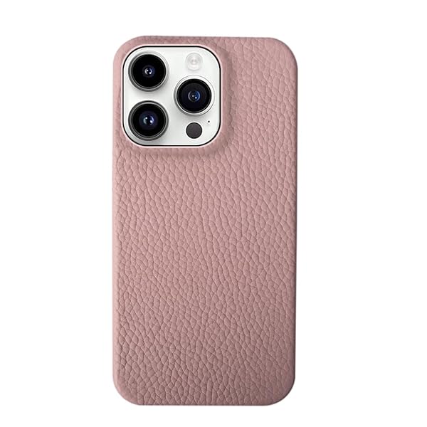 スマホケース 対応 iPhone 15 Pro 6.1インチ 2023 本革 レザー 極薄軽量 耐衝撃 変色なし 黄変防止 iPhone15Pro 用 ケース 耐衝撃 傷防止 アイフォン 15 プロ 保護 カバー ピンク