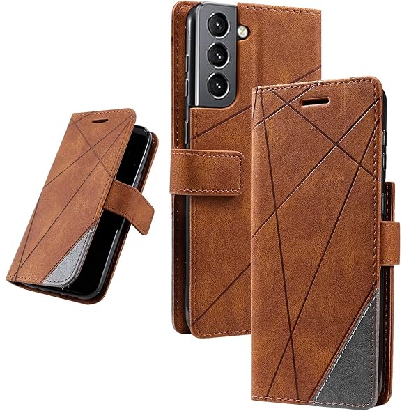 UnivoColors Galaxy S21 Plus 5G（SC-02B/SCG10）手帳型ケース サイドマグネットレザーケース カード収納 スタンド機能 TPU ストラップホールあり QI充電対応 ソフトシリコン マホケース 防指紋 レンズ保護