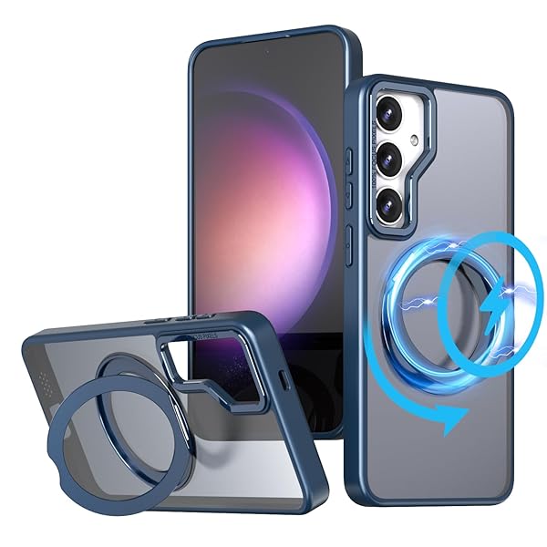 Galaxy S25 / SC-51F / SCG31 専用 ケース 360° 回転リング MagSafe ギャラクシーs25 カバー ワイヤレス充電 リング ぎゃらくしーs25 携帯ケース マグセーフ対応 galaxys25 スマホケース 縦横無尽