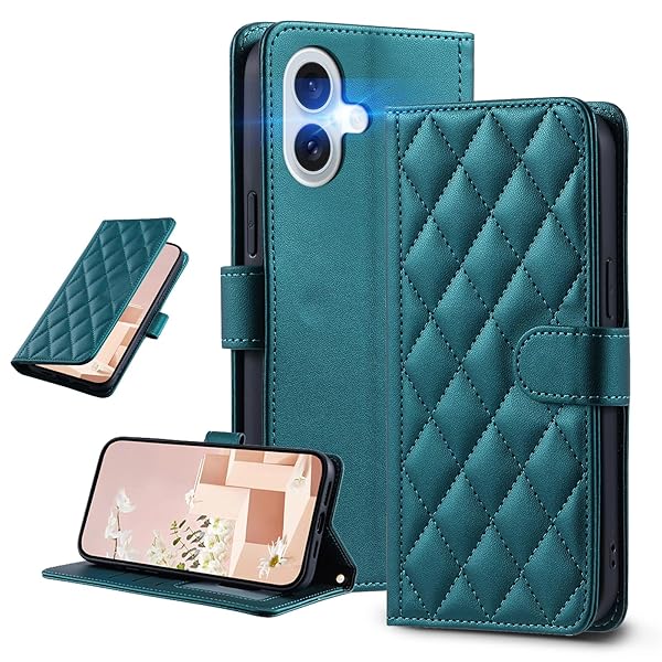 UnivoColors Galaxy A25 5G(SC-53F/SCG33) キルティングレザー調 手帳型ケース エレガント 高質PU マグネット開閉式 カード収納機能 スタンド機能 液晶全面保護 レンズ保護 ストラップ付属(グリーン)