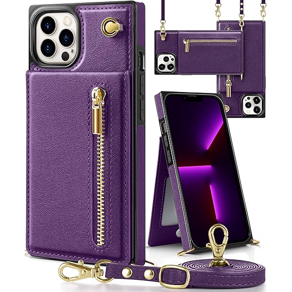 iphone 13 Pro ケース手帳型 iphone 13 Proスマホ ケース 財布型 iPhone 13 Pro適用 携帯ケース 肩掛け 首かけ 斜めがけ ショルダー アイフォン13 Pro ケース手帳型 背面 カード収納 ストラップ付き 上下