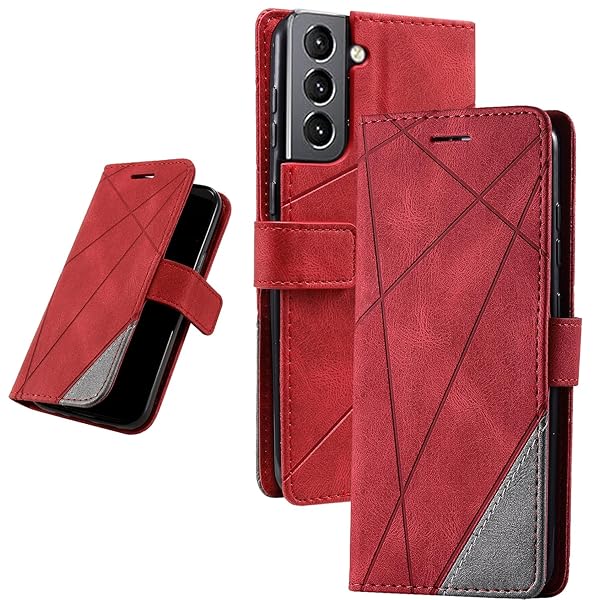 UnivoColors Galaxy S21 Plus 5G（SC-02B/SCG10）手帳型ケース サイドマグネットレザーケース カード収納 スタンド機能 TPU ストラップホールあり QI充電対応 ソフトシリコン マホケース 防指紋 レンズ保護