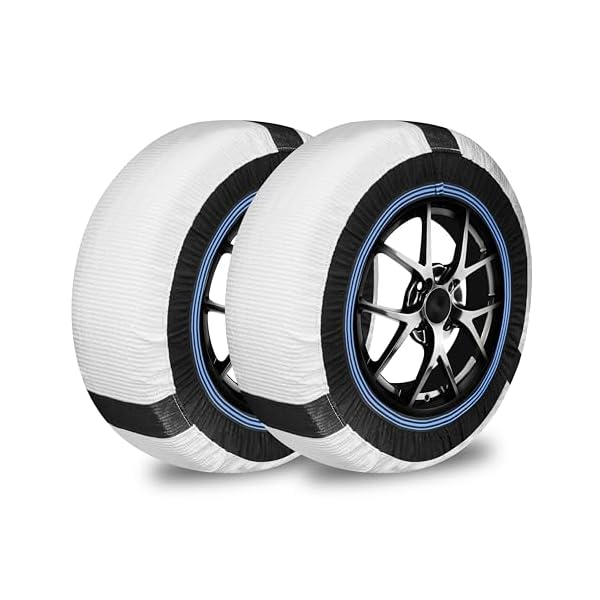 布製タイヤチェーン スノーソック 布チェーン 軽自動車 非金属 タイヤチェーン 布製 軽量 静音 滑り止め 収納簡単 タイヤを傷まない ジャッキアップ不要 冬場 雪道 路面凍結 緊急用 簡単取付 チェーン規制対応 日本語取付説明書付 (XL)