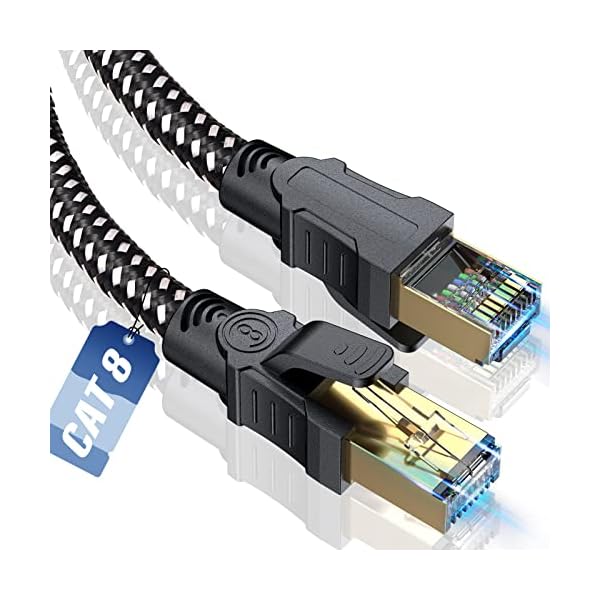 樂天商城 - LANケーブル CAT8 75M,メッシュ有線lanケーブル カテゴリー8 超高速40Gbps/2000MHz らんけーぶる RJ45