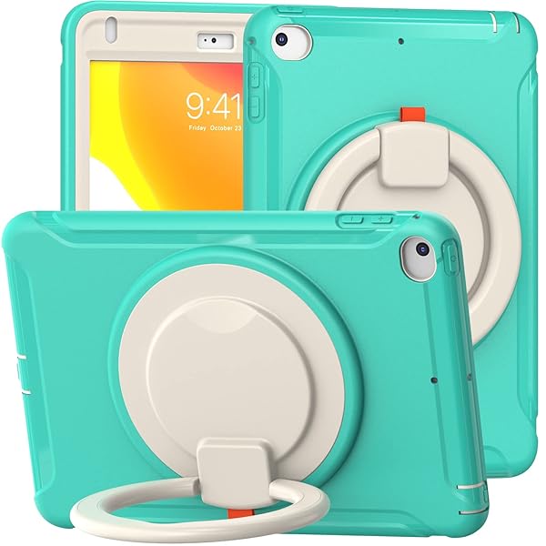 No Monitor - iPad 用 ケース,iPad Mini 用 第4世代 第5世代 2015/ 2019 (79インチ) リング付き 衝撃吸収 軽い 頑丈 36