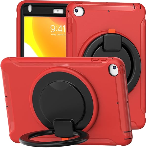 樂天商城 - iPad 用 ケース,iPad Mini 用 第4世代 第5世代 2015/ 2019 (79インチ) リング付き 衝撃吸収 軽い 頑丈 36