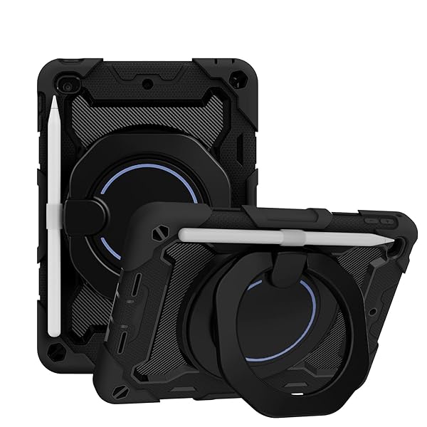 360°回転 iPad mini5/mini4 ケース緃置き 耐衝撃 肩ショルダー付き スタンド ペン 収納 iPad mini 第5