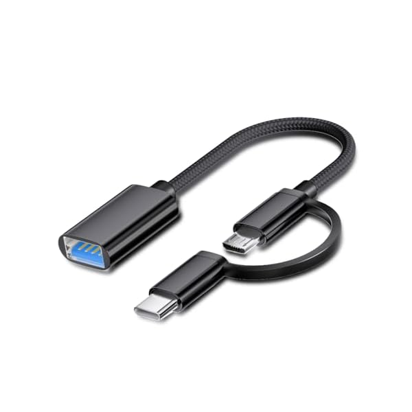 Rakuten - OTGケーブル USB20ホスト変換アダプタ microUSB オス-USB A メス（micro USB メス転送USB Cオス アダプ