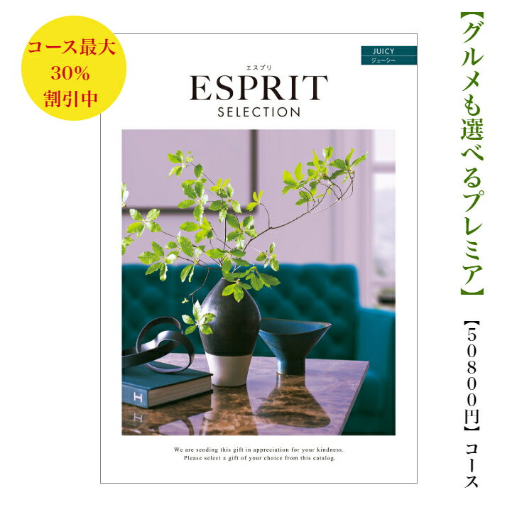 ESPRIT～エスプリ 送料無料 カタログギフト 安い　50800円　割引　格安　エスプリ　ジューシー　引出物　結婚内祝　御祝　出産祝　出産内祝　新築祝　法事　法要　香典返し　内祝　進学 入学 入園 卒業 就職 　お中元　お歳暮　快気祝　50000円 5万円　おすすめ　満中陰志　結婚祝　母の日