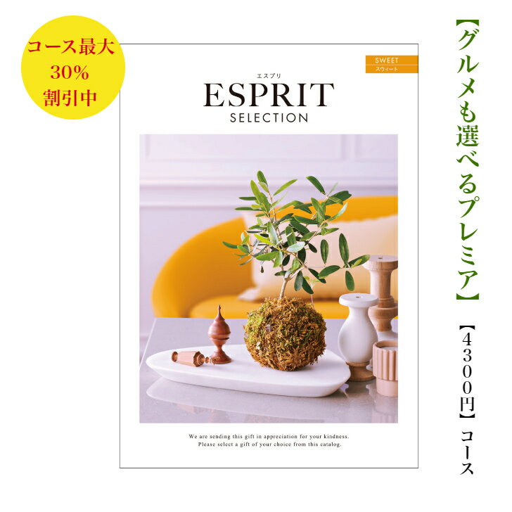 ESPRIT～エスプリ 送料無料 カタログギフト 安い　4300円 エスプリ　スウィート　割引　格安　引出物　結婚内祝　御祝　出産祝　出産内祝　新築祝　転勤祝　法事　法要　香典返し　内祝　進学 入学 入園 卒業 就職 　お中元　歳暮　快気祝　4000円　おすすめ　人気　満中陰志　結婚祝　母の日