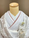 【送料無料】伊達衿　重ね衿　簡単差し込み式　婚礼用 赤市松系