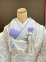 花嫁 ブライダル 和装　はこせこ　かいけん　差込伊達衿【新品　婚礼用/筥迫・懐剣・差込伊達衿3点セット】パープル系